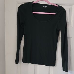 Old Navy Women's Dark Green Long Sleeve Top